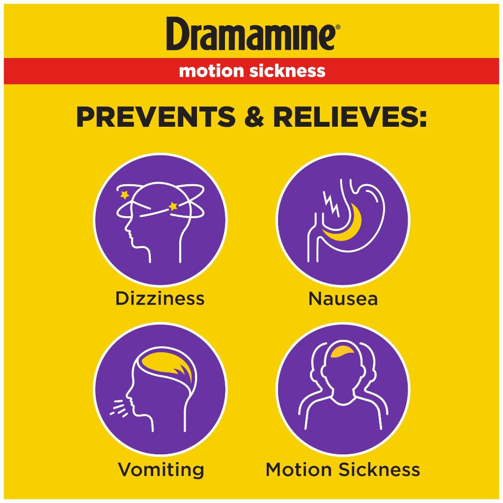 Dramamine All Day Less Drowsy, Motion Sickness Relief - 8ct (3pk)