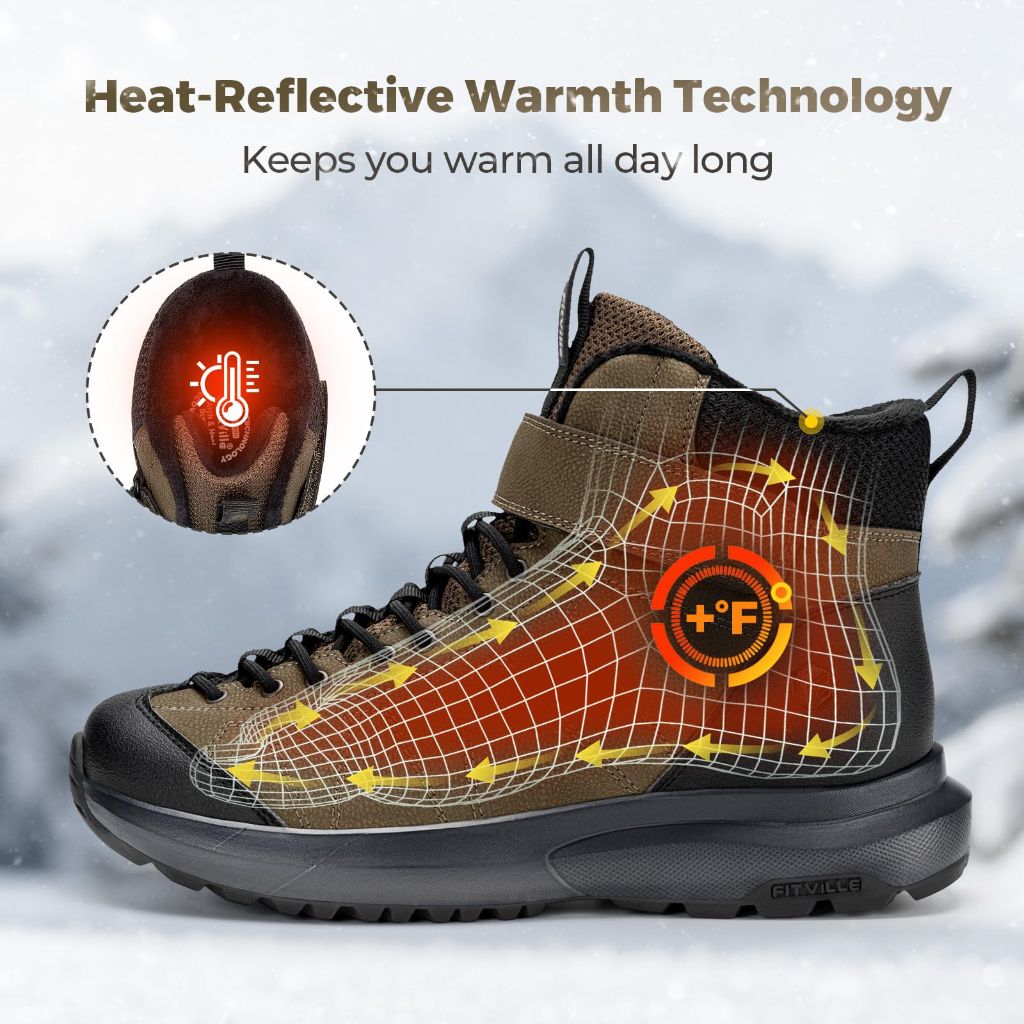 FitVille Wide Winter Boots for Men Extra Wide, Men's 10W