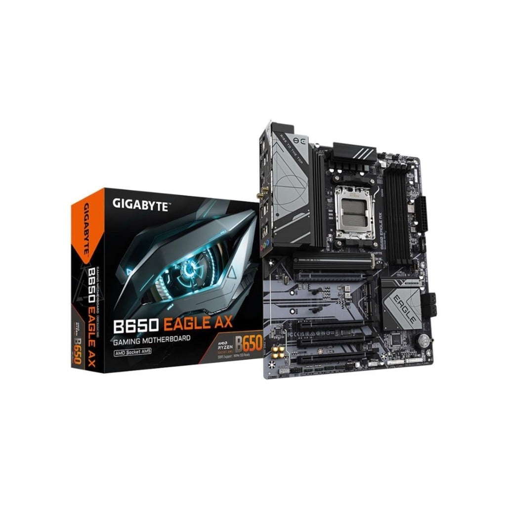 GIGABYTE - B650 EAGLE AX (Socket AM5) AMD B650 ATX DDR5 Wi-Fi 6E Motherboard - Black