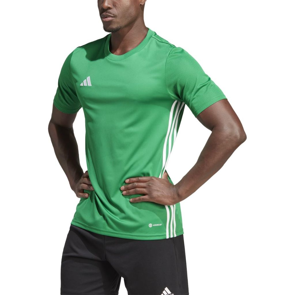 adidas Men's Tabela 23 Jersey - Team Green/White, XL Tall +3"