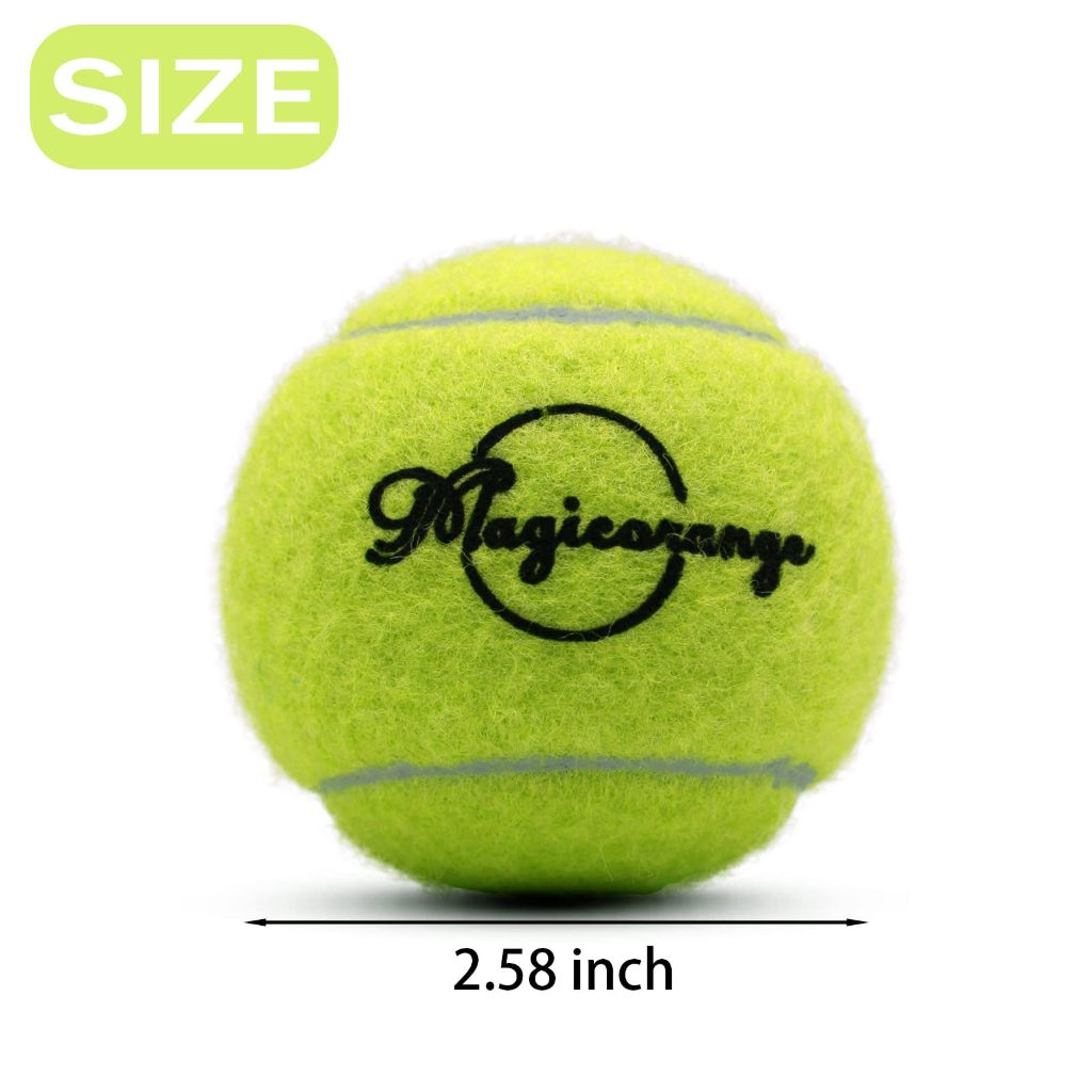 Magicorange Tennis Balls, 60 Pack Advanced Training Tennis Balls Practice Balls, Pet Dog Playing Balls, Come with Mesh Bag for Easy Transport, Good for Beginner Training Ball (Green)