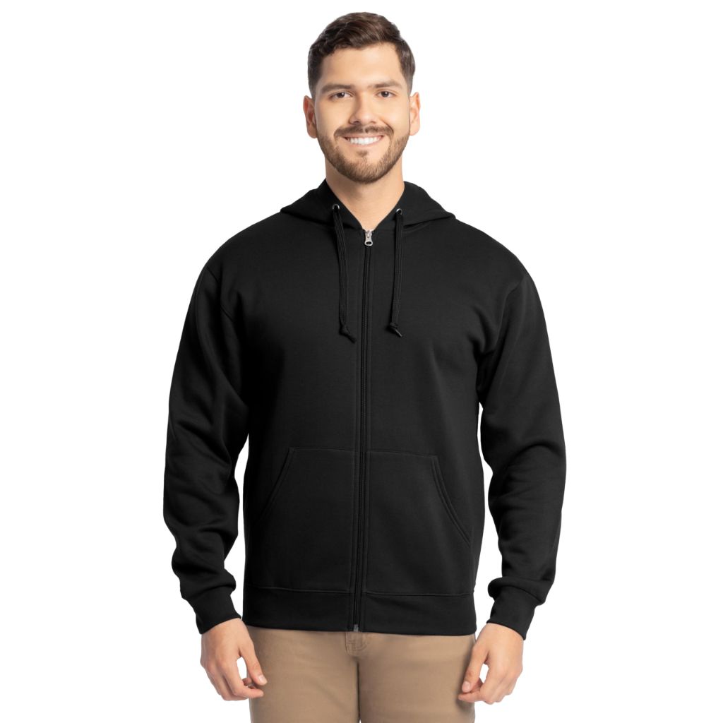 Fruit of the Loom Men's Eversoft Fleece Sweatshirts & Hoodies, Full Zip-Black, XX-Large