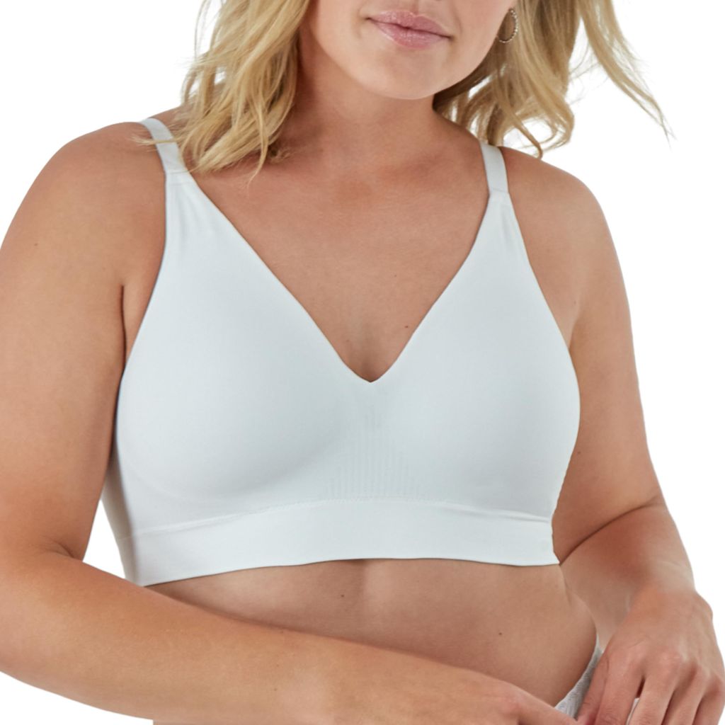 Bali Women's Wireless Bra, Comfort Revolution Modern Seamless Bra, White - size XL
