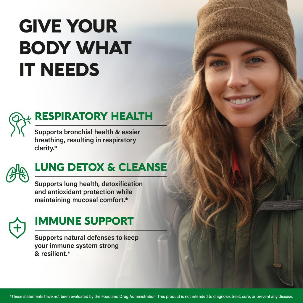 Mullein Lung Detox - Mullein Leaf 10:1 Extract - Marshmallow Root | Echinacea | Oregano | Quercetin | NAC - 15-in-1 Lung Support & Cleanse for Smokers Supplement - Made in USA - As Drops - 60 Capsules