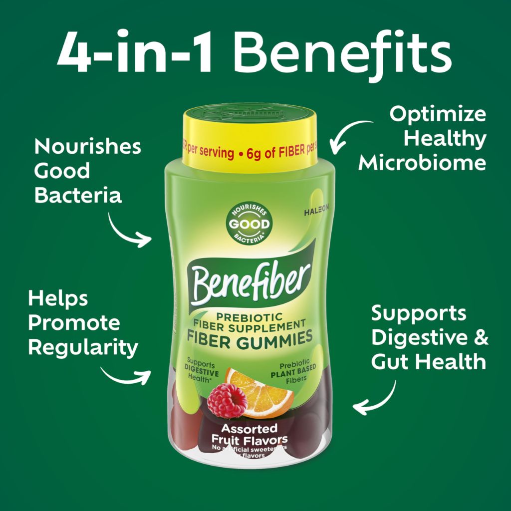 Benefiber Fiber Supplement Gummies, Assorted Fruit Flavor - 81 Count