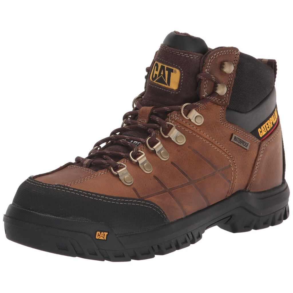 Cat Footwear Men's Threshold Waterproof Steel Toe, Real Brown, 10.5