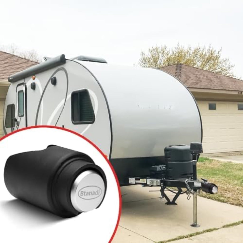 Btanadi Trailer Lock Fits 2" Coupler, Upgraded Heavy-Duty Steel Hitch Lock, Anti-Theft & Pry-Resistant - Silver