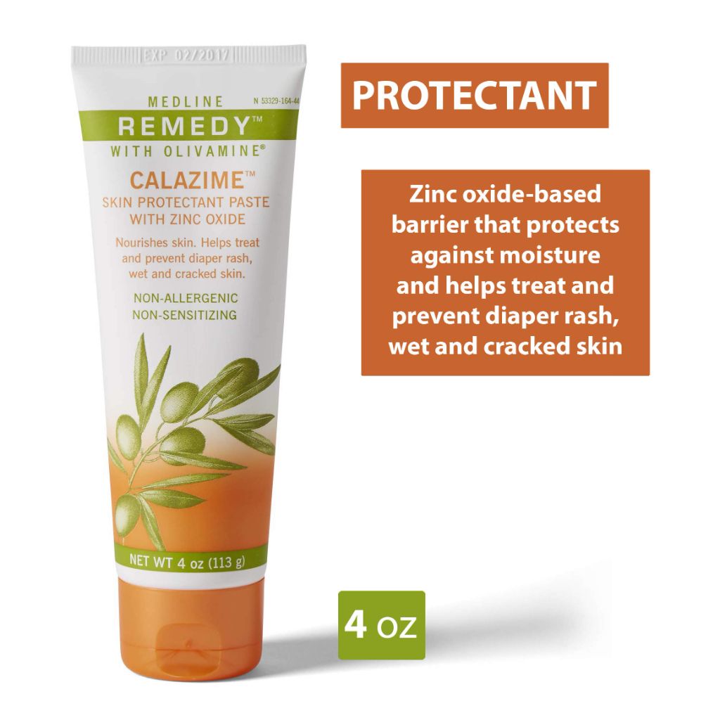 Medline Remedy Olivamine - Calazime Skin Protectant Paste Cream, 4 Oz
