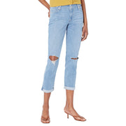 SZ 28, Paige Women's Brigitte Mid Rise Boyfriend Jeans, Ratatouille Destructed