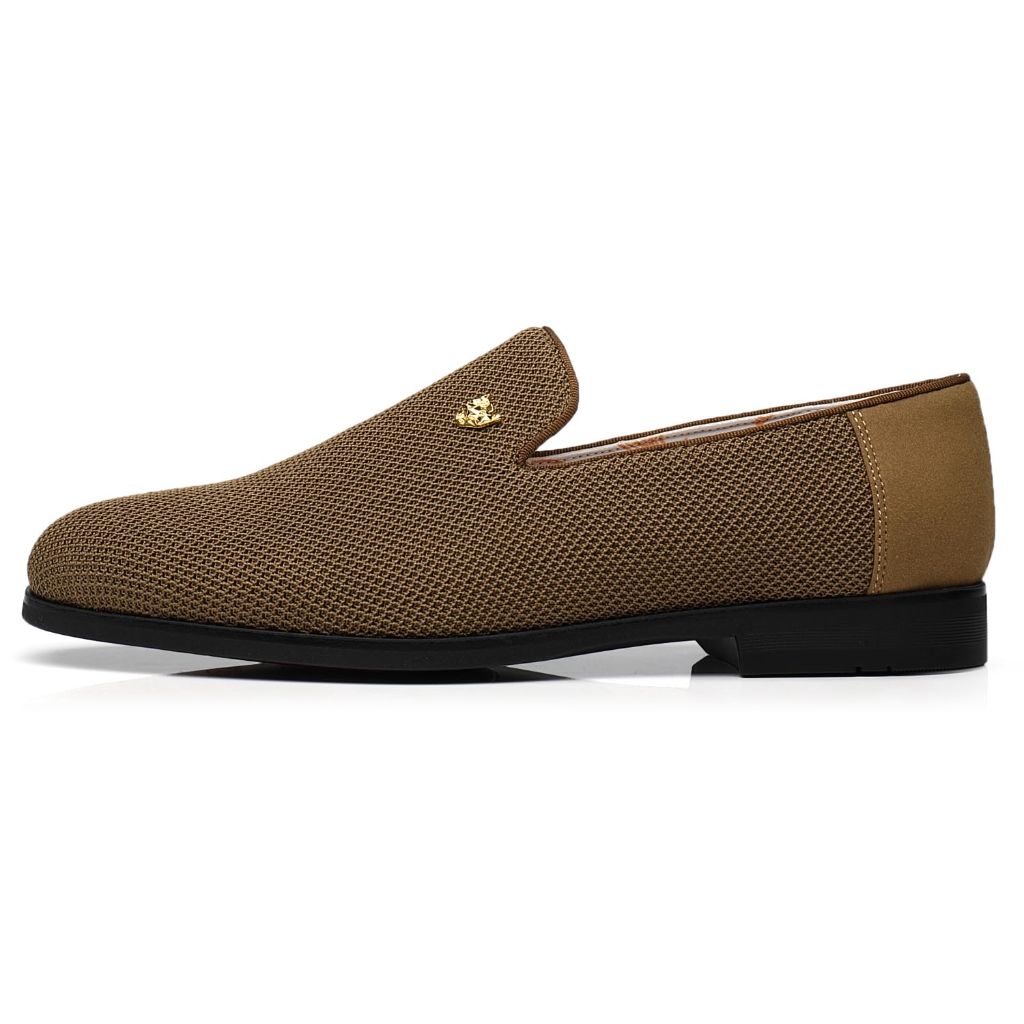 FOEVTRUE Men's Casual Loafers Slip-on Walking Dress Comfortable Fashion Shoes Khaki US 9