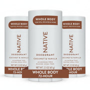 Native Whole Body Deodorant Stick Contains Naturally Derived Ingredients  Deodorant for Men and Women | 72 Hour Odor Protection  Aluminum Free with Co - 3Pk