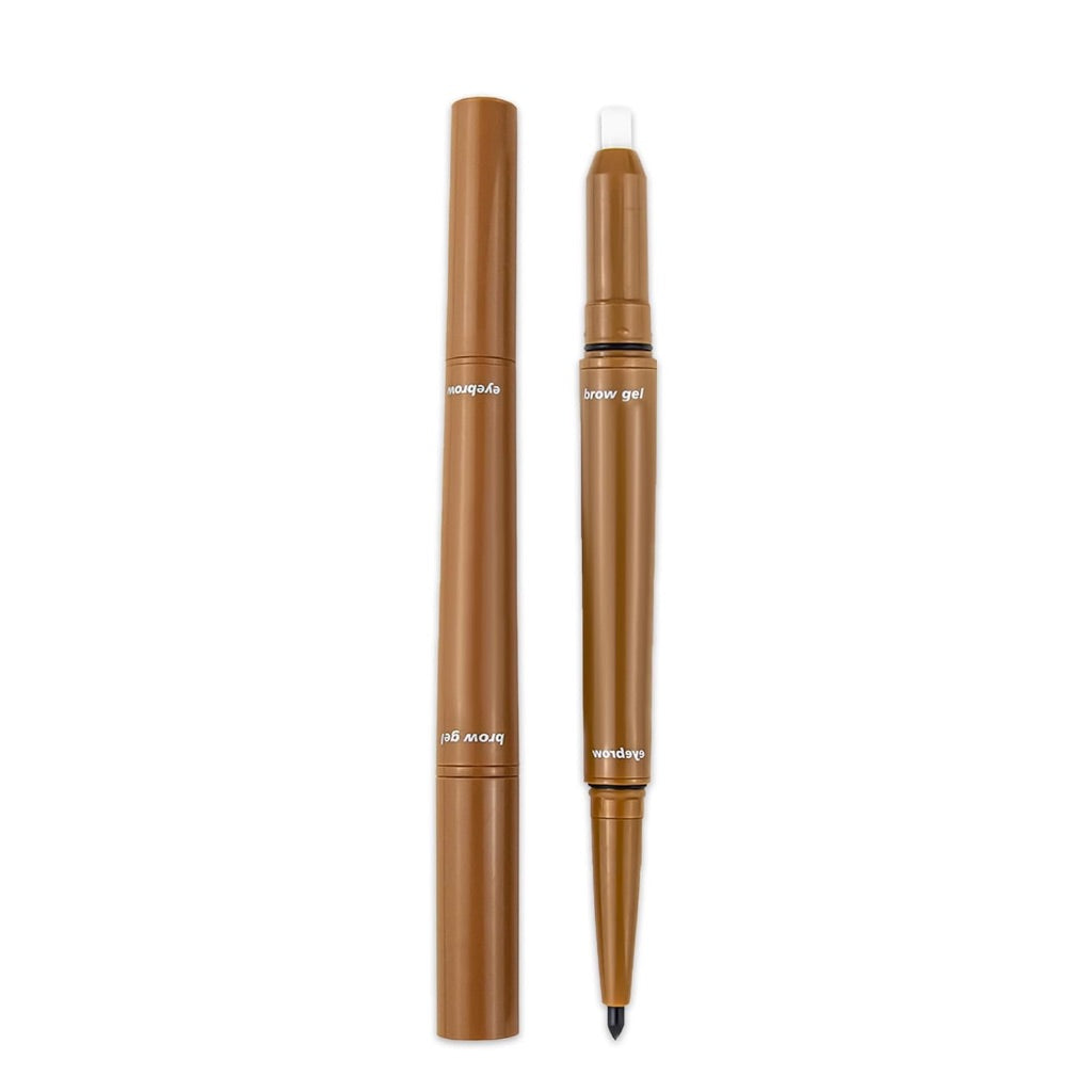 2-in-1 Eyebrow Pen & Brow Freeze Gel - Waterproof, Smudge-Proof, Long-Lasting - #02 Brown