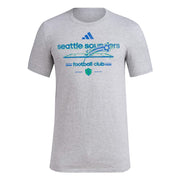 adidas Men's MLS Soccer Pre-Game Short Sleeve T-Shirt - Seattle Sounders, Gray Heather (XXL)