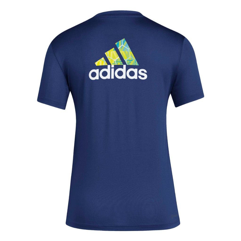 adidas Women's MLS Soccer Pre-Game Short Sleeve T-Shirt - Nashville Soccer Club, Navy Blue (Small, Tall)