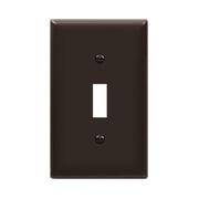 ENERLITES Toggle Light Switch Wall Plate, Gloss Finish, Size 1-Gang 4.50" x 2.76", Unbreakable Polycarbonate Thermoplastic, 8811-BR, Brown, Standard