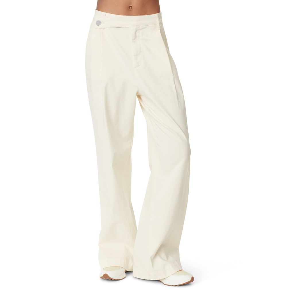 Circus NY Womens Low Slung Trouser High Rise Pants, Ecru, 24 US