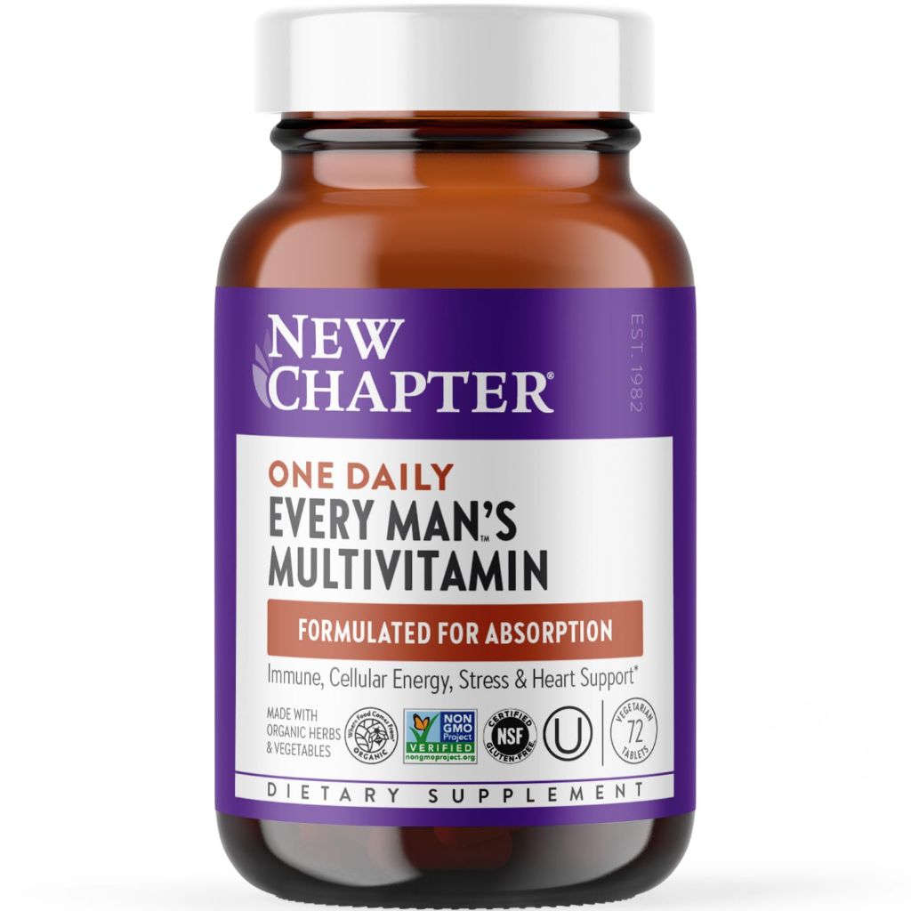 New Chapter Men’s Multivitamin, B6, Extra B12, D3, Vitamin C & Zinc | 72 Tablets