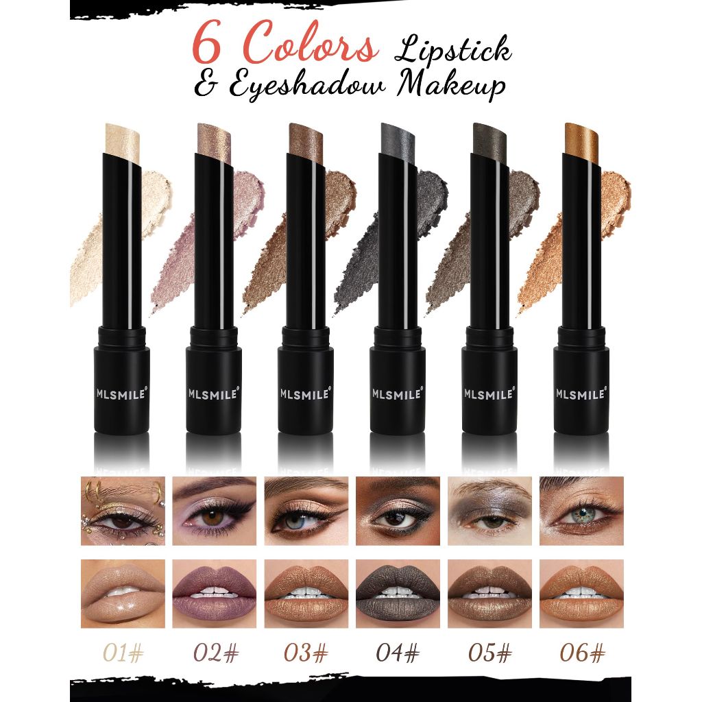 Caedelfly Gold Brown Glitter Lipstick - Metallic Shimmer Multi-Use Makeup