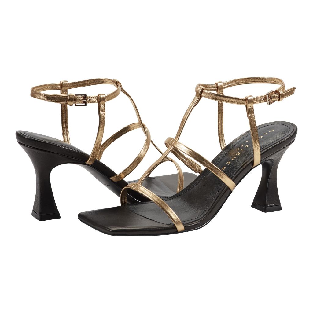 Marc Fisher LTD Women's Dennie, Gold Leather, 5.5 Medium