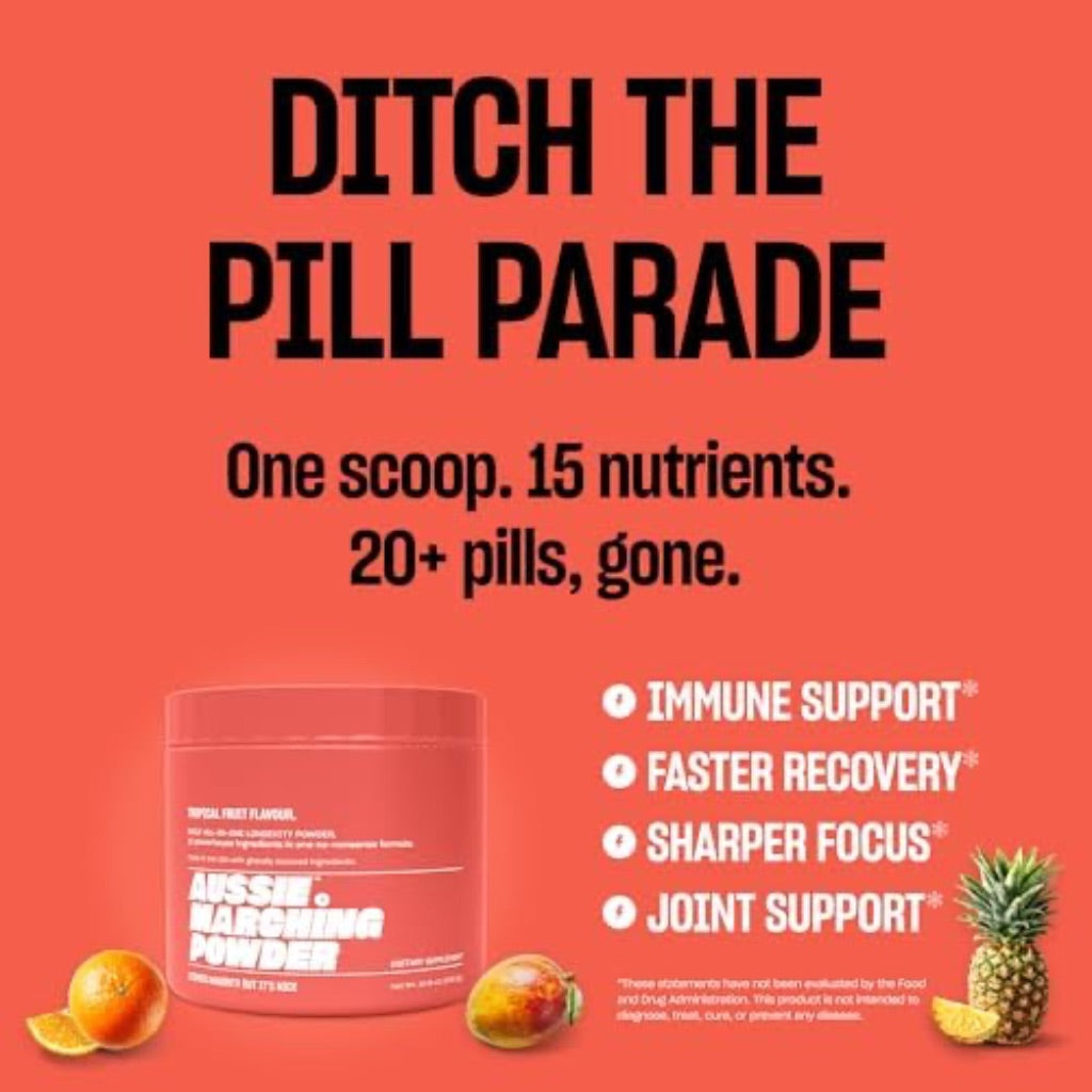Anti Aging Supplement & Longevity Mix, Nicotinamide Riboside (NR) NAD+ Support with CoQ10, Creatine & L-Theanine, Tropical Flavor Longevity Supplement Powder - BB:4/27