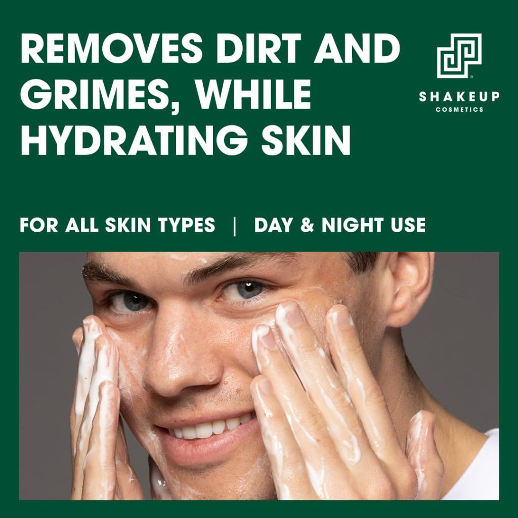 Shakeup Cosmetics Mens Face Wash, Vegan with Willow Bark Extract & Fruit AHA Complex, 125ml