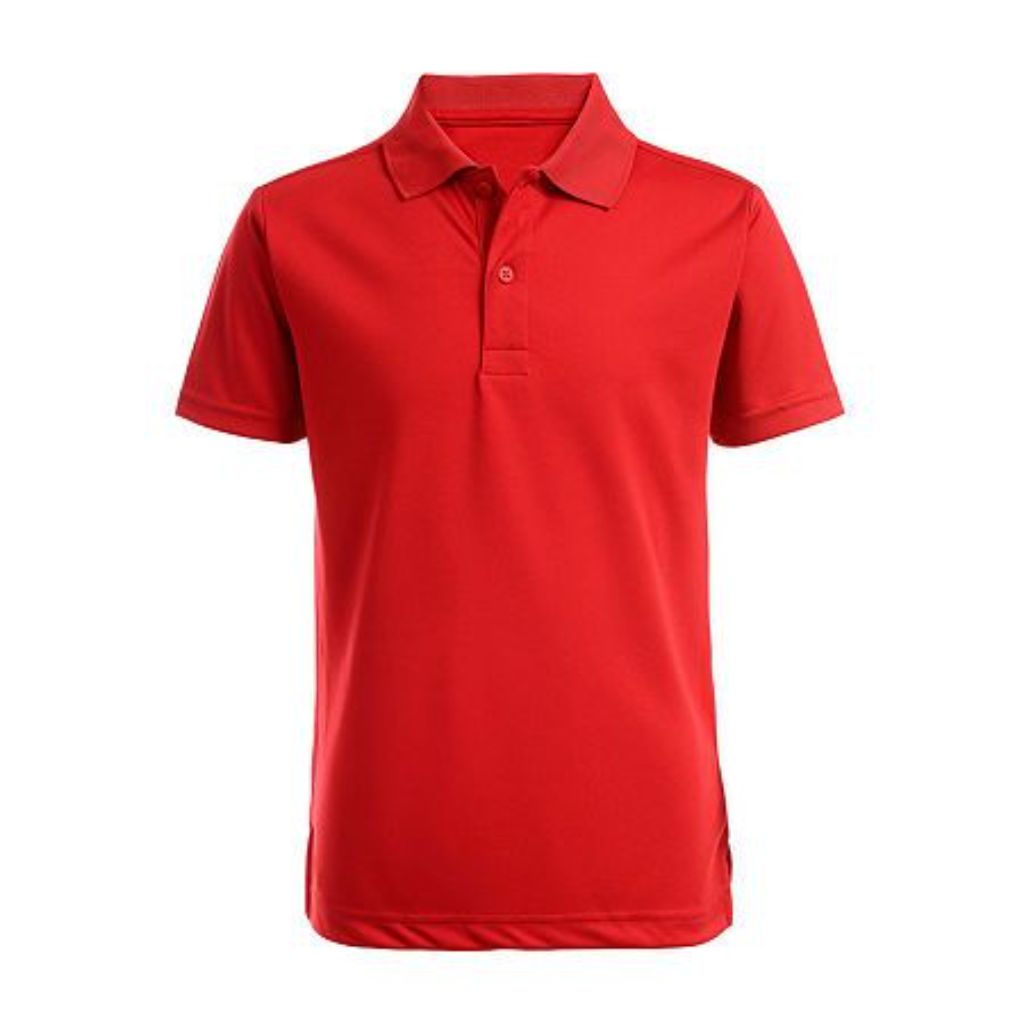 IZOD Young Men's Short Sleeve Performance Polo Shirt - Red, Medium