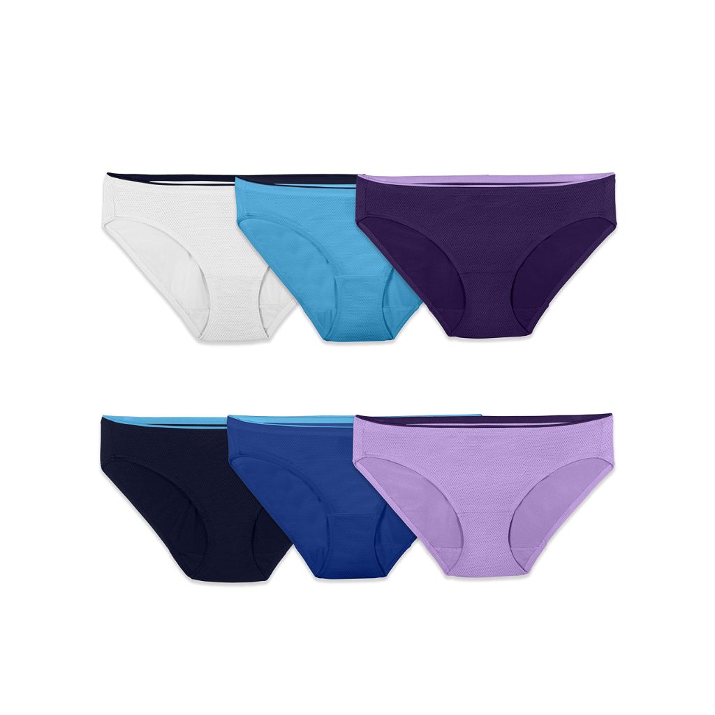 Fruit Of The Loom Womens Breathable Underwear, 6 Pack - Colors May Vary, 7(L)