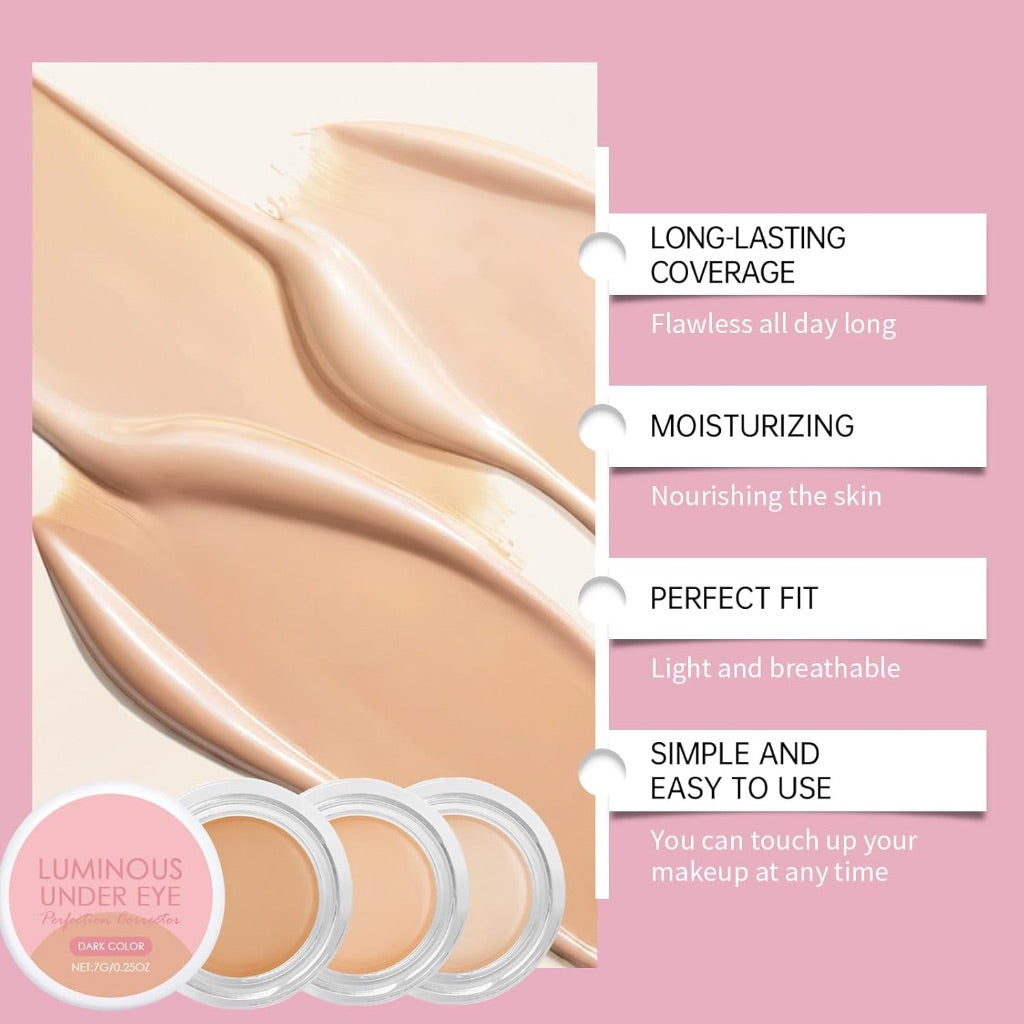 Under Eye Brightener Concealer, Dark Circle Concealer & Brightener, Moisturizing & Waterproof (Natural colour)