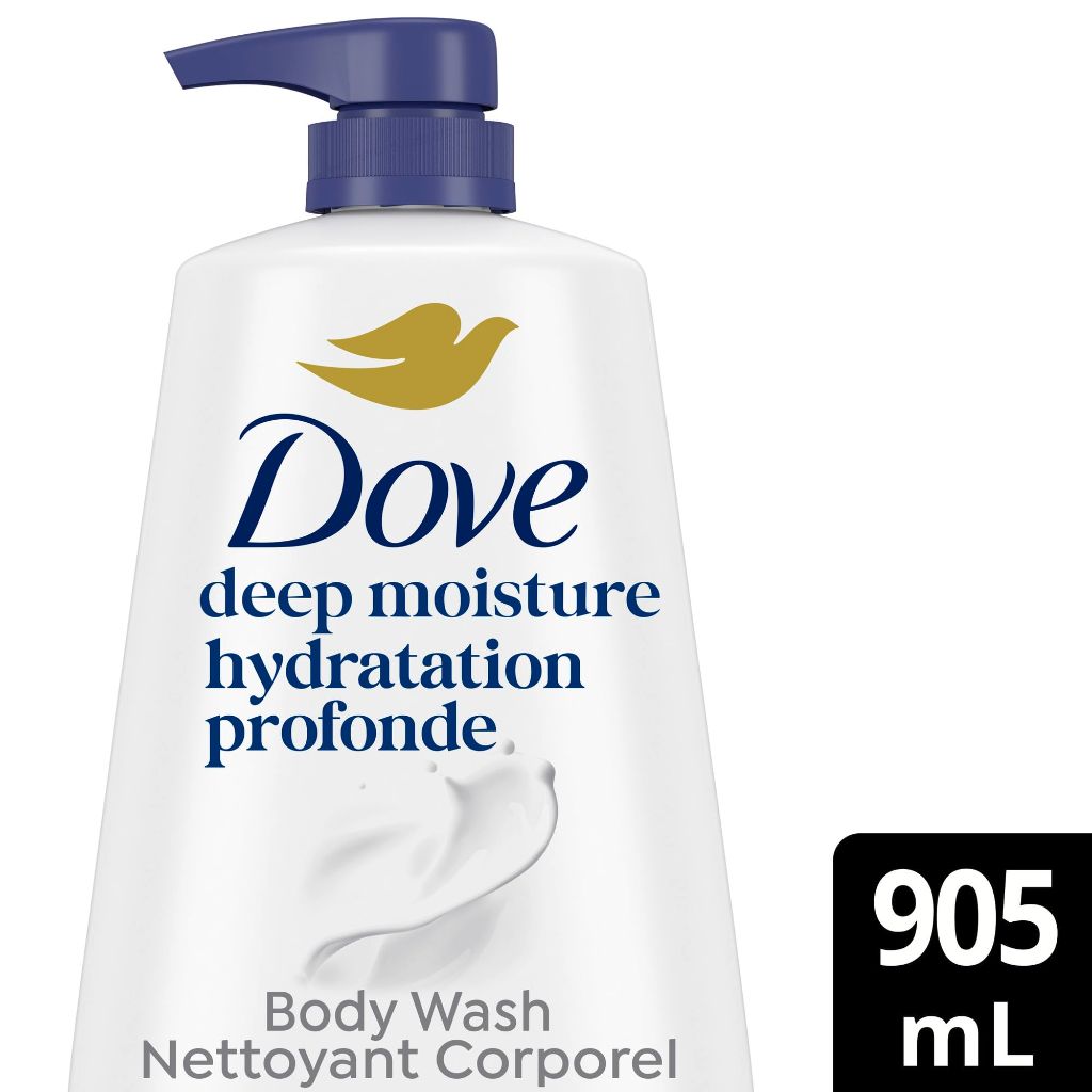 Dove Body Wash with Pump with Skin Natural  34 oz (Pack of 3)