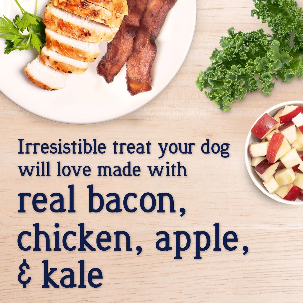 Stewart Freeze Dried Dog Food Topper, PuffTops, Bacon, Chicken, Apple & Kale, 3.5