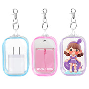 XCOSHAY Hand Sanitizer Spray Clear Case for 1FL OZ/30ml, 3 Pack (Pink & Blue & Purple)