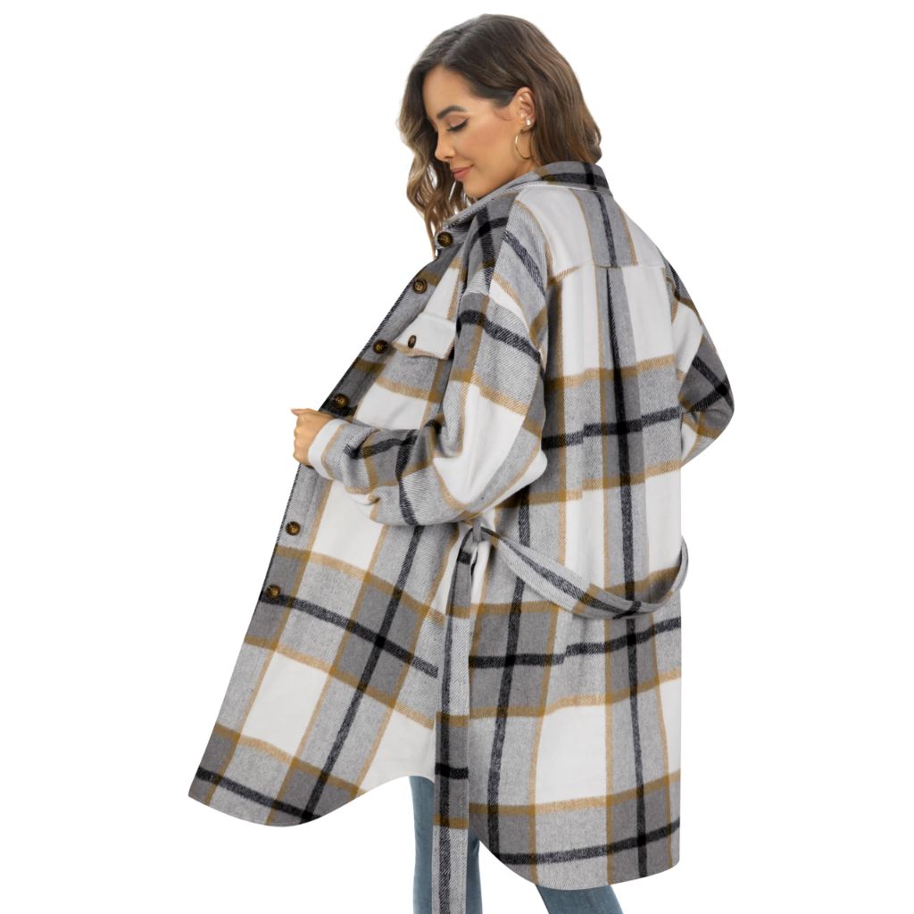 NIeyook Women's Plaid Shacket Oversized Jackets, Small