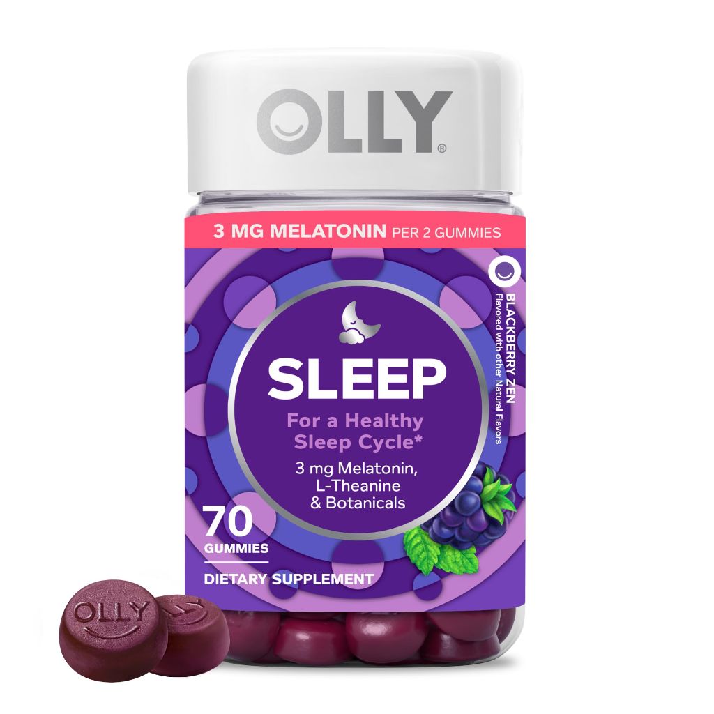 OLLY Sleep Gummy, Sleep Aid, Blackberry - 70 Count