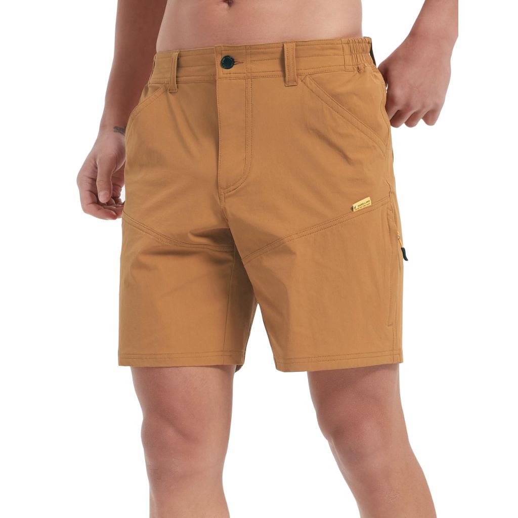 HARD LAND Hiking Cargo Shorts for Men, 9" Inseam, Turmeric, 30W