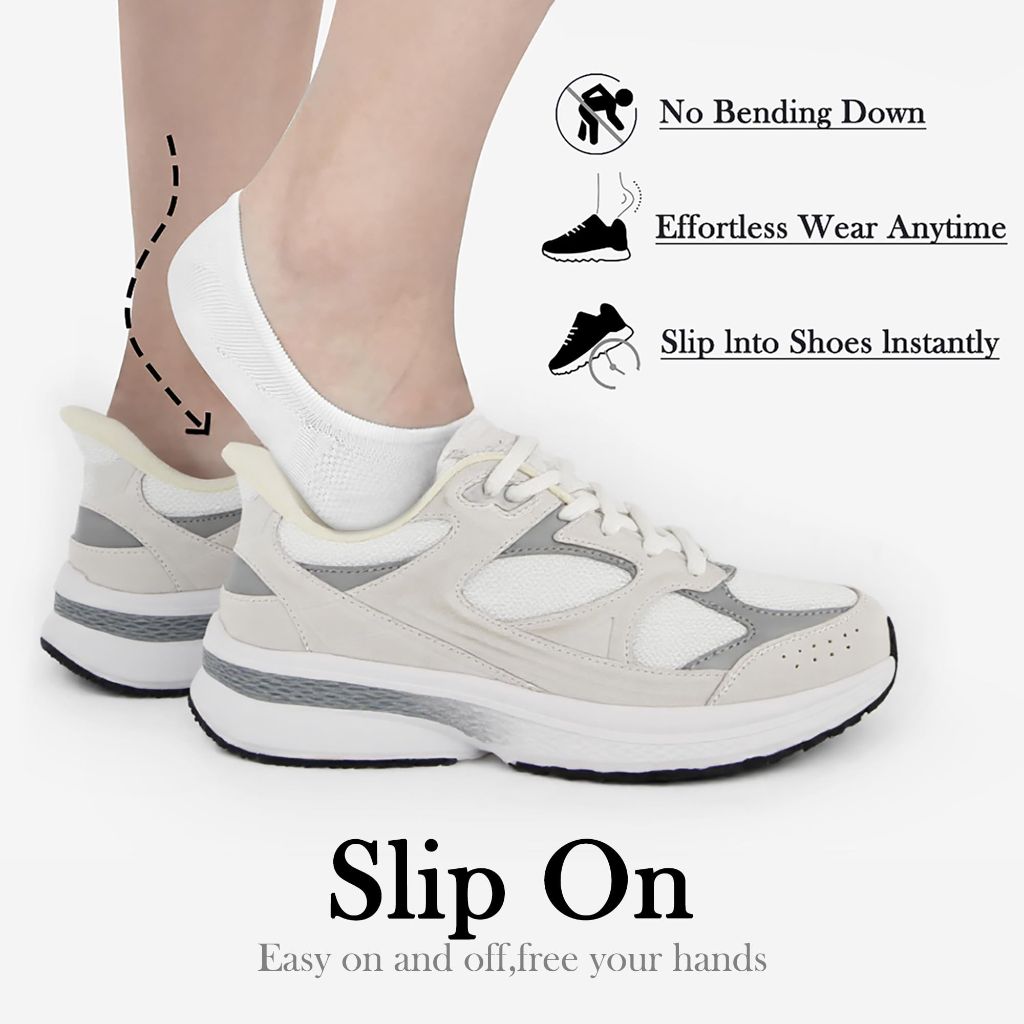 Baymoria Women‘s Slip On Shoe, Grey/White - size 11