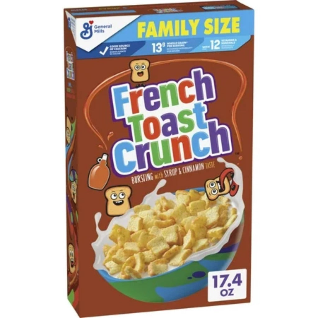 French Toast Crunch Breakfast Cereal  Syrup and Cinnamon Taste  Family Size  17.4 oz