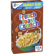 French Toast Crunch Breakfast Cereal  Syrup and Cinnamon Taste  Family Size  17.4 oz