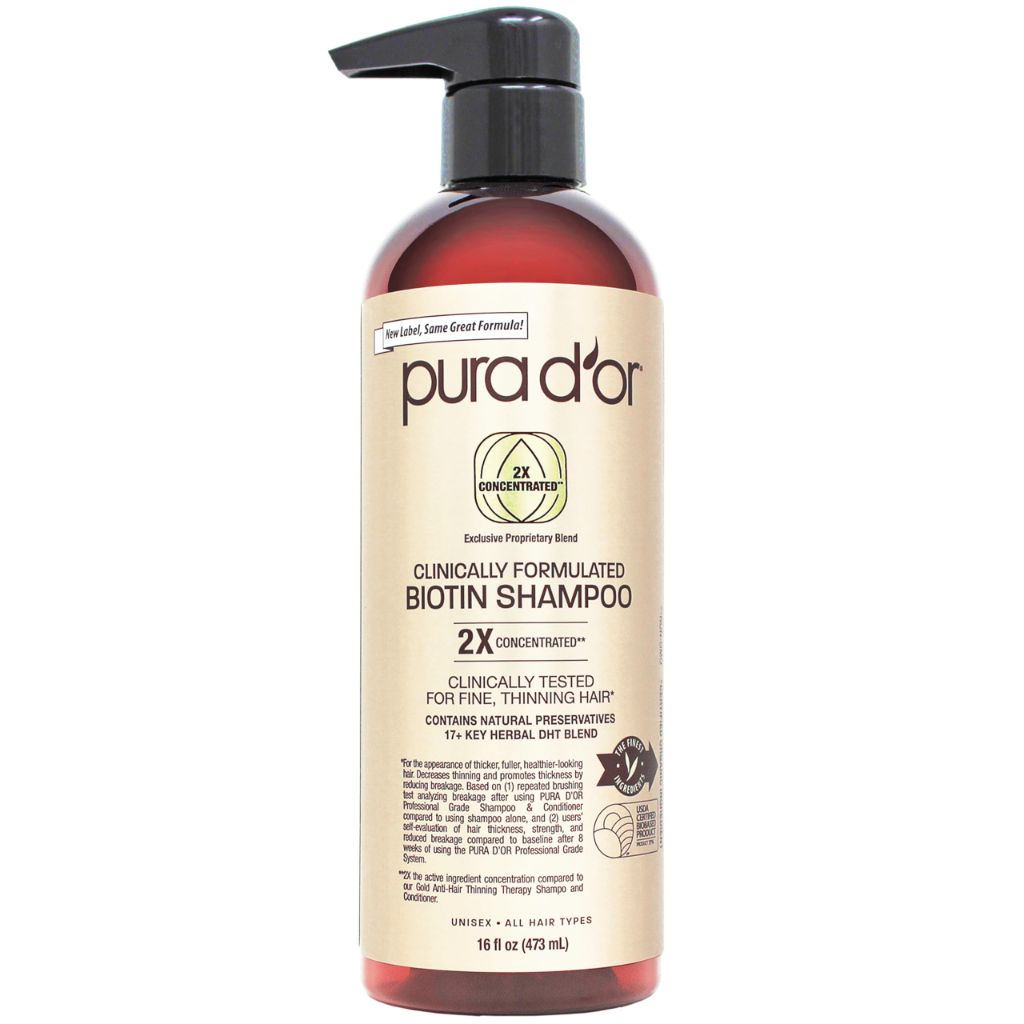PURA D'OR 16 Oz Clinically Formulated Biotin Shampoo