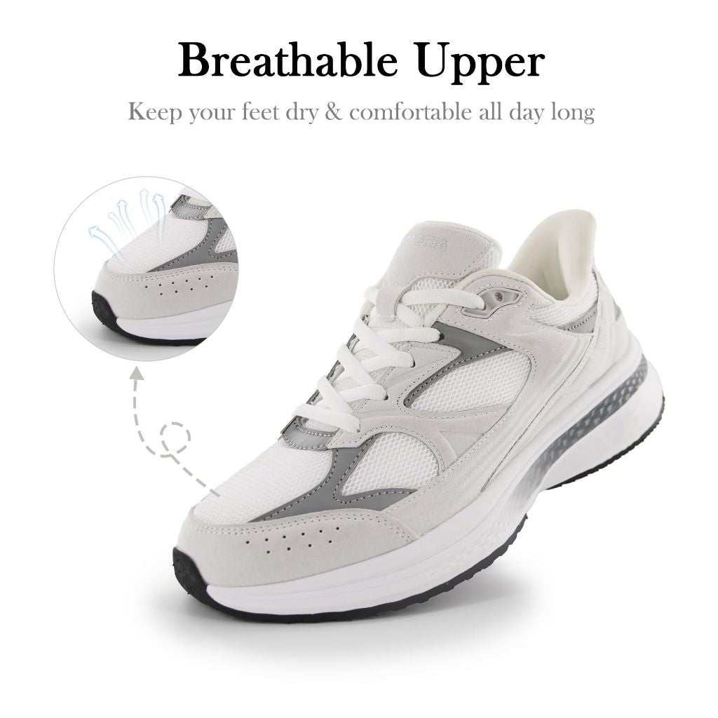 Baymoria Women‘s Slip On Shoe, Grey/White - size 11