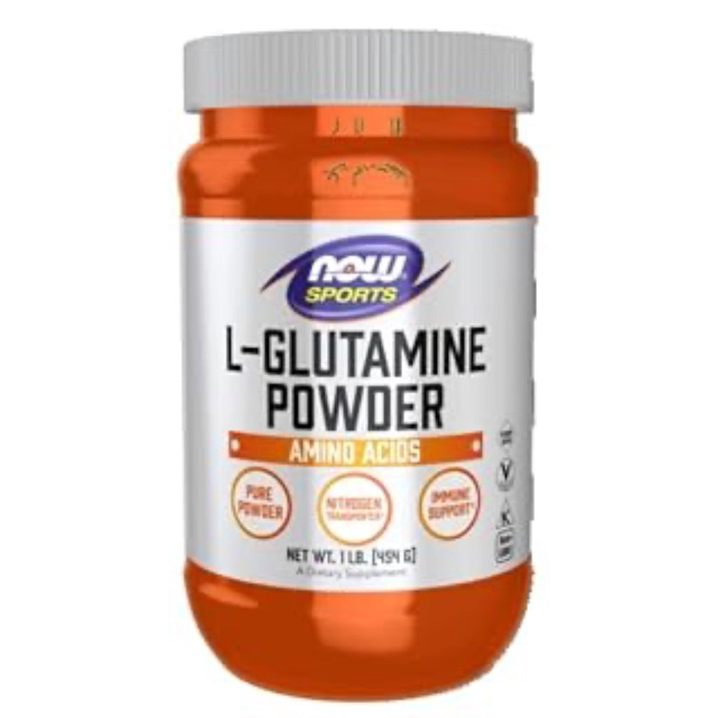 NOW Sports Nutrition  L-Glutamine Pure Powder  Nitrogen Transporter*  Amino Acid  1-Pound