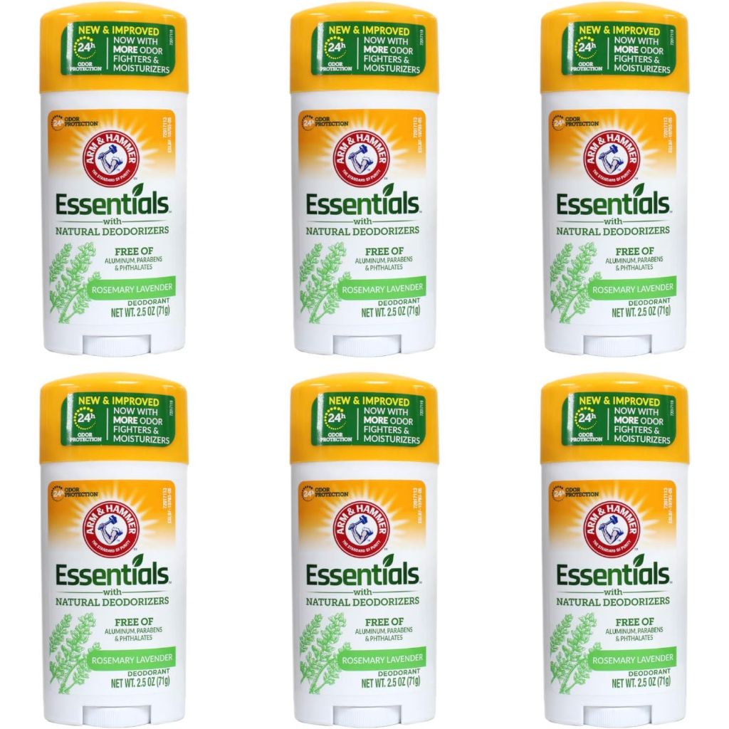 Arm & Hammer Essentials Natural Deodorant - Fresh Rosemary Lavender, 2.5oz (6 Pack)