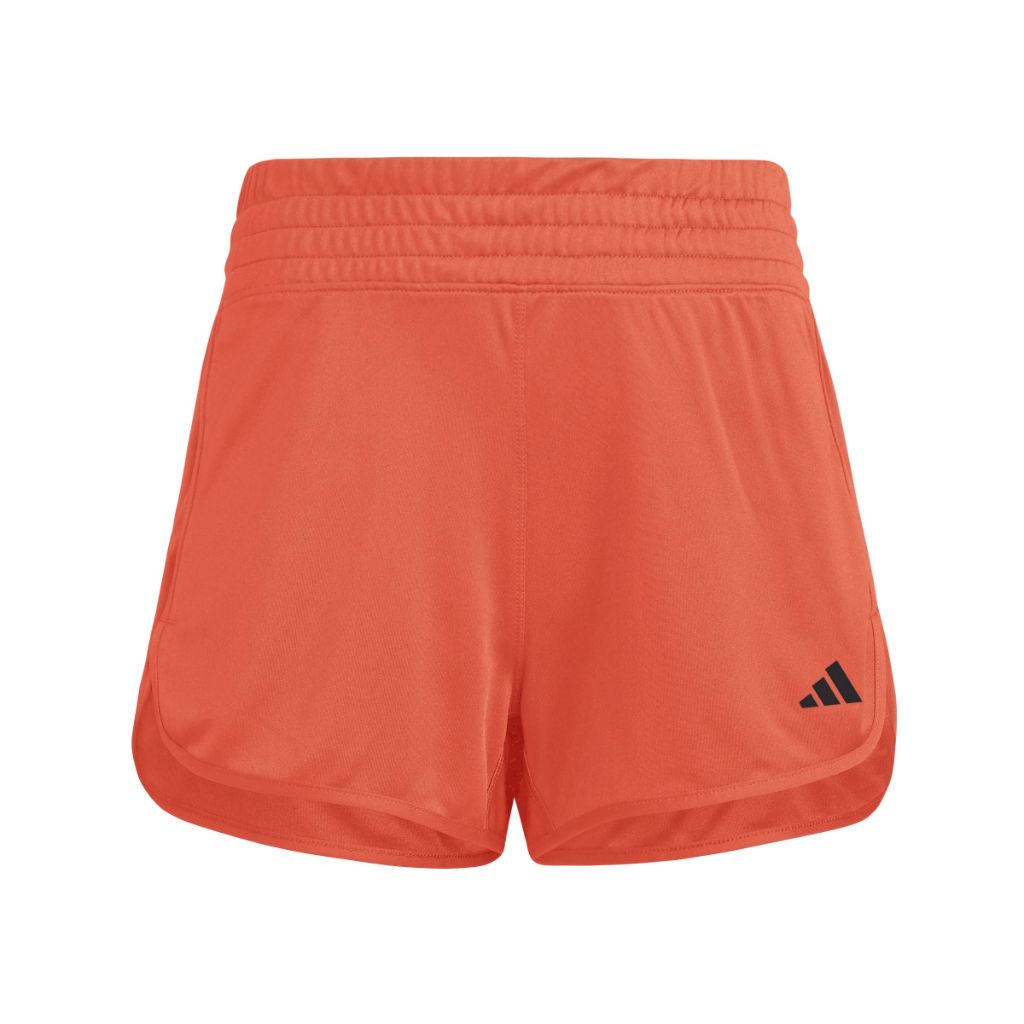 SZ 2XS 5" Adidas Women's Pacer Essentials Knit High-Rise Training Shorts, Lucid Red/Black
