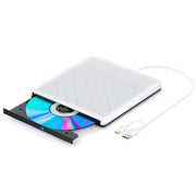 Dainty External CD/DVD Drive for Laptop Portable CD/DVD Burner USB 3.0 Optical Disk Drive for for Laptop Mac, DVD Player for PC Compatible with Windows /10/8/7 Linux OS