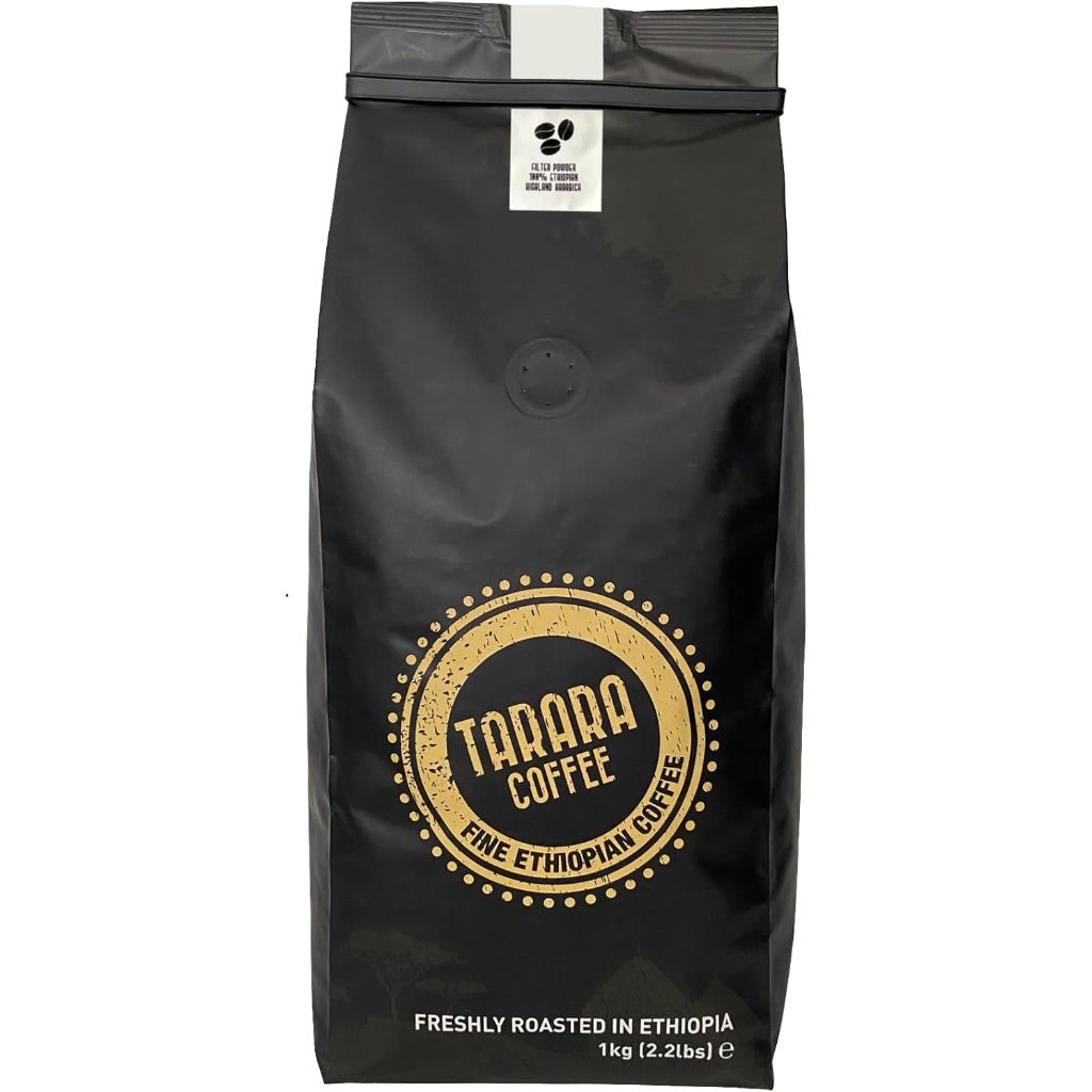 Tarara Coffee - Premium Ground Coffee - 100% Pure Ethiopian Arabica - Medium-Dark Artisan Roast  - 2.2 lb