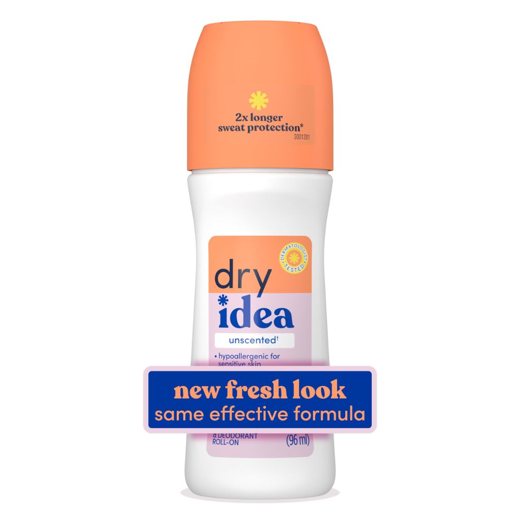 Dry Idea Unscented Roll On Deodorant & Antiperspirant for Women 3.25oz