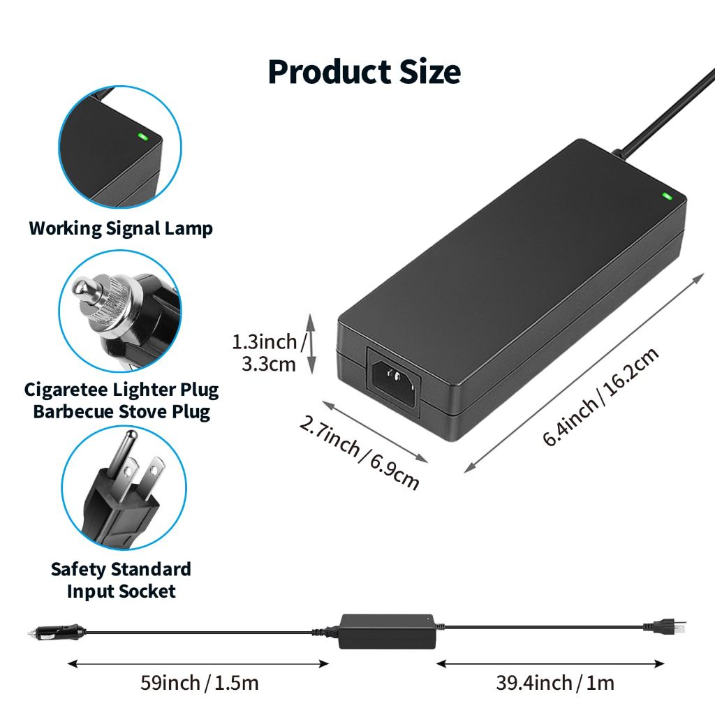 Tonton 12V 10A Power Supply Converter Adapter Plug Cord Compatible with GMG Green Mountain Grills Davy Crockett Power Converter Adapter Style P-1001 GMG-ADP10A GMGADP10A GMGP100 P-1266/1283/1295/1235