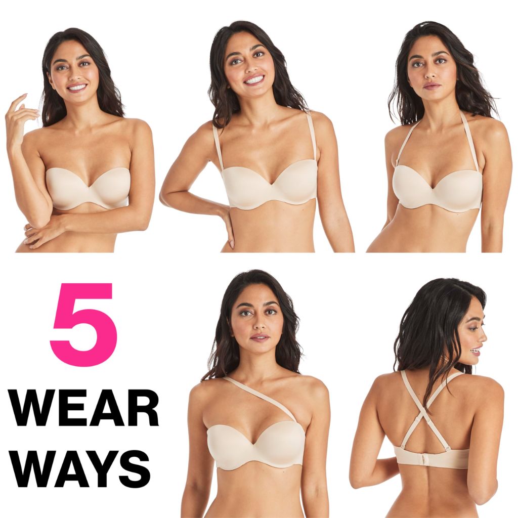 Maidenform Womens Love the Lift Demi Strapless Multiway 09417 bras, Black - size 34B