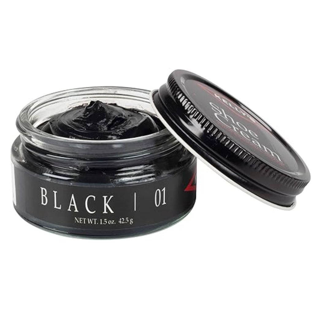 Kelly's Black Shoe Polish 1.5 oz - Professional Leather Shoe Cream