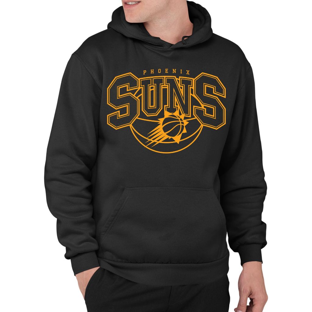 Phoenix Suns NBA Monochromatic Arch NBA Adult Pullover Hooded Fleece, Black - size XL
