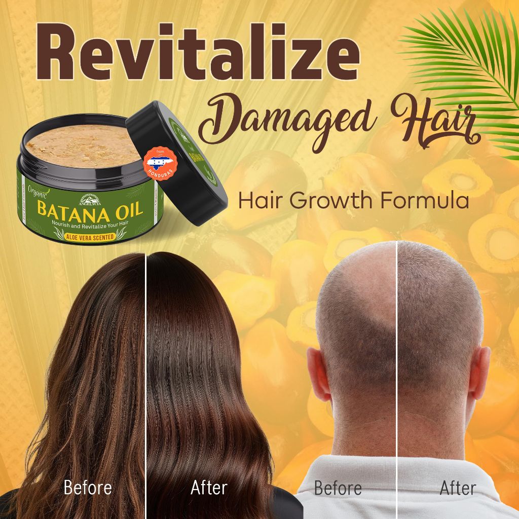 Angelycia Organic Batana Oil, Hair Growth & Scalp Stimulator Aloe Vera Scent (16, Ounces)